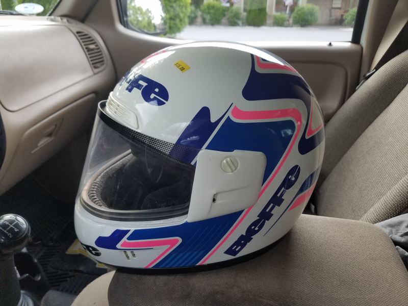 Illustration for article titled Goodwill find! 1991 Bieffe motorcycle helmet